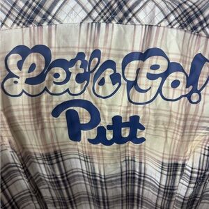 Plaid Shirt with 'Let's Go Pitt' Graphic
